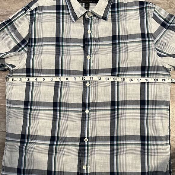 Banana Republic Untucked Slim Fit Casual Long Sleeve Button Up Shirt Mens Medium - Picture 8 of 9